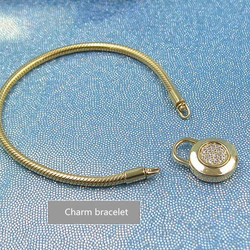 

NEW 100% 925 Silver chain bead charm Bangle for Women bracelet jewelry making,1pz