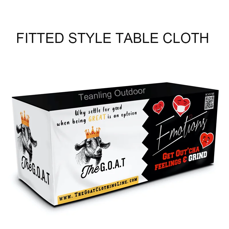 

4FT/6FT/8FT outdoor exhibition table cloth / trade show table cloth/customized shelters with digital logo printing, free ship