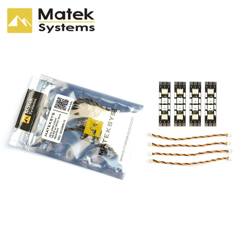 

4/8PCS MATEKSYS 2812 Arm Light 10 Bits LED Board W/ Motor Wire For FPV Racing RC Drone DIY Accessories Replacment Parts