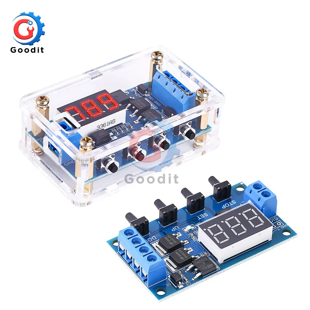 12V Dual Programmable Relay Control Board Cycle Delay Timer Switch