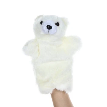 

Cute Cartoon Animal Hand Puppets soft Plush hand Doll Glove kids Plush Bear story Deduction Hand Puppet for infant gift A40