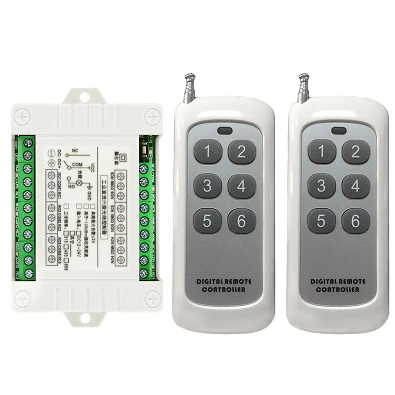 DC 12V 24V 6 CH каналы 6CH RF беспроводной пульт дистанционного управления Система