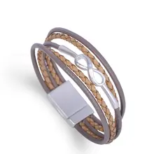 Blucome модный браслет кожаный многослойный розовый золотой цвет браслет ювелирные изделия унисекс вечерние аксессуары для ежедневного шарма лучшие подарки