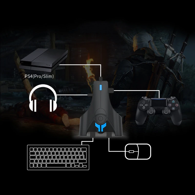 Проводная клавиатура и переходник для мыши ключ переходник для мыши для Xbox One PS4 игровой переходник для мыши