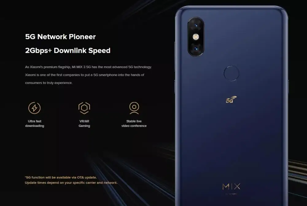 Глобальная версия Xiaomi mi x 3 5G 6GB 64 GB/128 GB Смартфон Snapdragon 855 Octa Core 6,3" экран 24 МП фронтальная камера 5G сеть