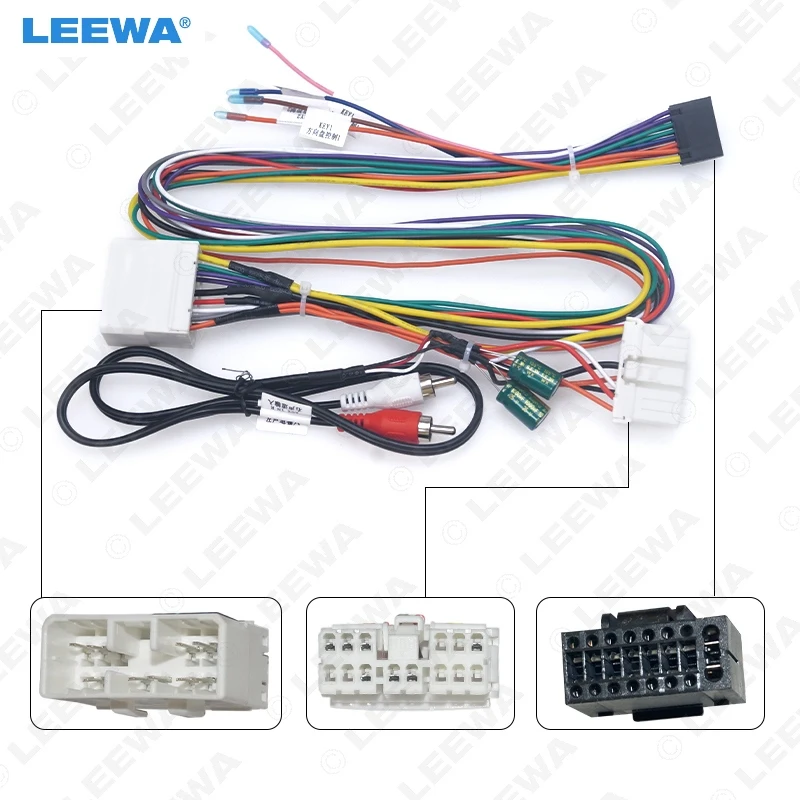 LEEWA Car 16pin Audio Wiring Harness With Canbus Box For Mitsubishi Pajero 4X4 Aftermarket Stereo Installation Wire Adapter | Автомобили и