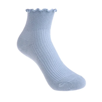 

Sweet Pure Color Cotton Lace Ruffles Harajuku Frilly Edge High Quality Socks