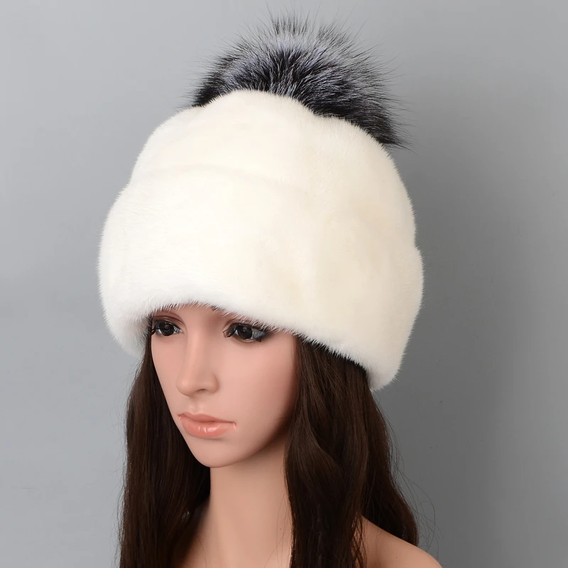 Chapeau de vison hiver femmes Fashion