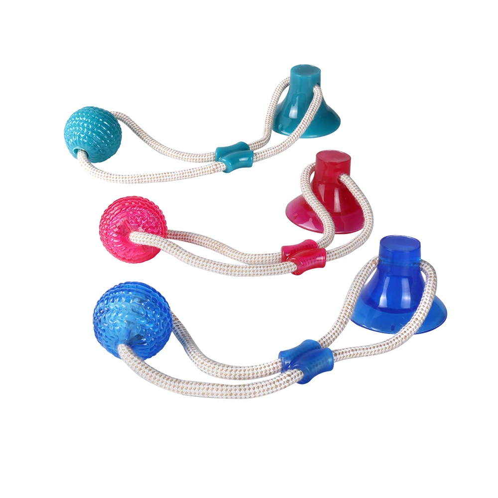 

Dog Interactive Activity Toy Dog Toothbrush Doggy Suction Cup Push Ropeball TugToy TPR ball For Pet Dog Tooth Cleaning Dropship