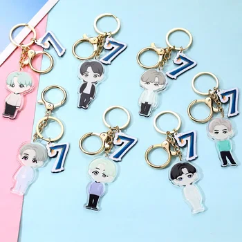 

Bangtanboy SameParagraph Cartoon KeyChain KeyBuckle Pendant Periphery