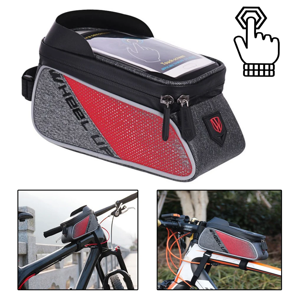 Велосипедное Верхнее Крепление для труб, сумка для телефона, водонепроницаемая рамка с сенсорным экраном, сумки для велосипеда