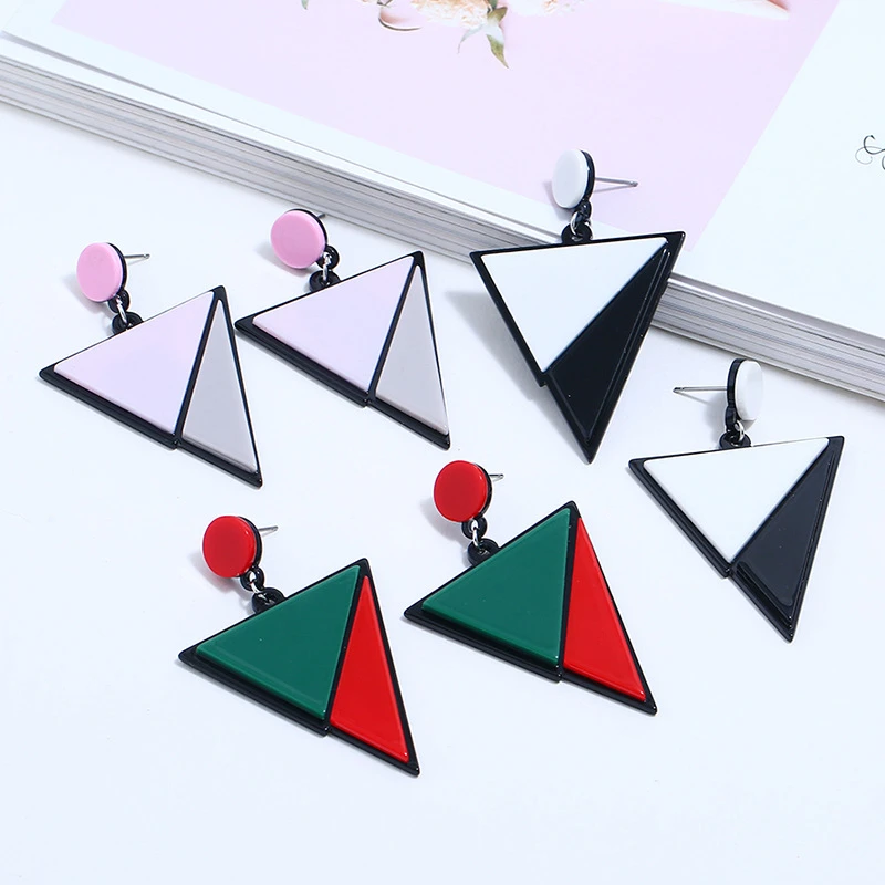 

geometric drop earrings for women trendy korean personalized resin earings fashion summer big chandelier jewelry 2019 new