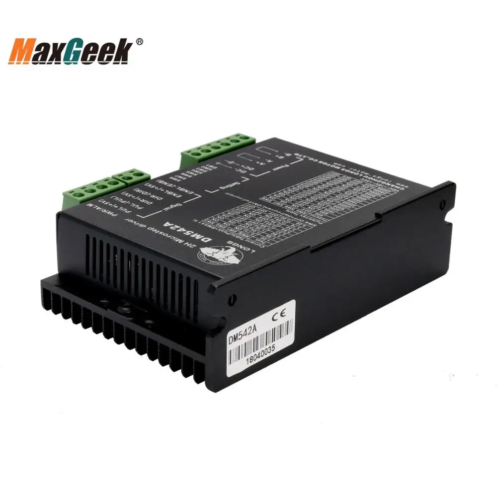 Драйвер шагового двигателя Maxgeek DM542A Nema 23 пиковый 4 2 А 18 50 В постоянного тока 128 Micstep
