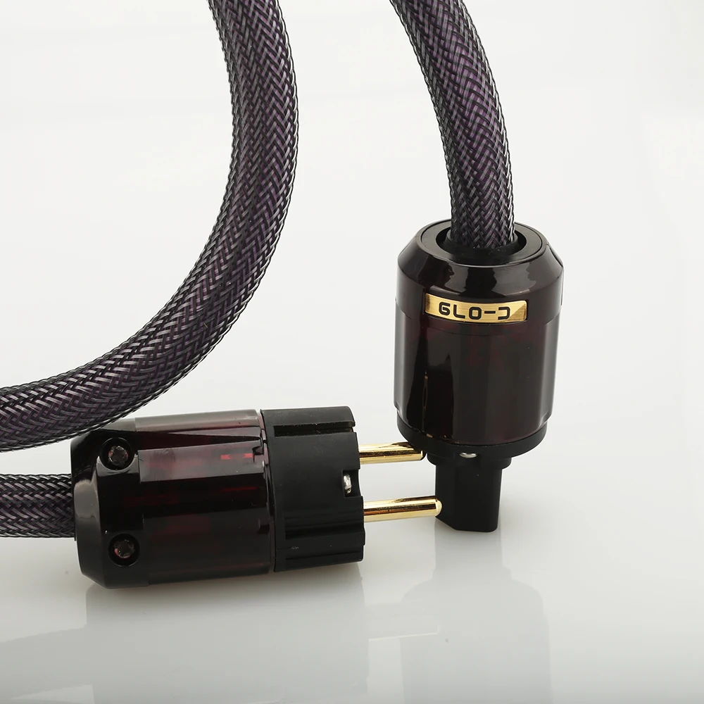 1M 2M CU OFC Audiocrast AC 313 Hifi power cable P 079E C 079 Power plug EU Schuko AC power cord for HIfi AMP CD player