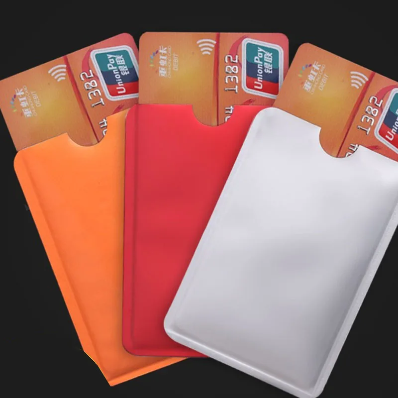5 шт./лот металлическая защита от считывания карт Rfid алюминиевая фольга держатель