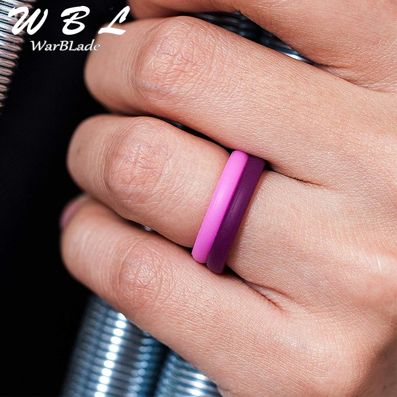 Новое Гипоаллергенное для кроссфита гибкое Спортивное Силиконовое кольцо для пальцев женские обручальные кольца 2,7 мм пищевой силикон FDA кольцо