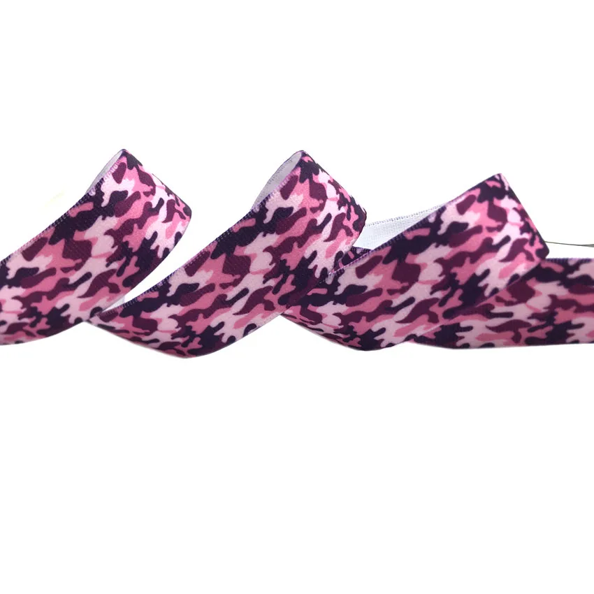 1 Meter 1 / 1.5 Inches Leopard Stripe Camouflage Print Elastic Straps DIY Garment Waist Band Belt Sewing Accessories