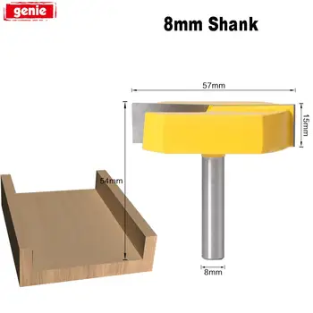 

1pc 8mm Shank Cleaning Bottom Router Bits Milling Cutter Wood Cutters 2-3/16 Cutting Diameter For Woodworking Cutting