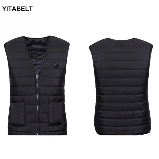 Electric Thermal USB Padded Coat Battery Heated Hoodie Jacket Body Warmer Winter
