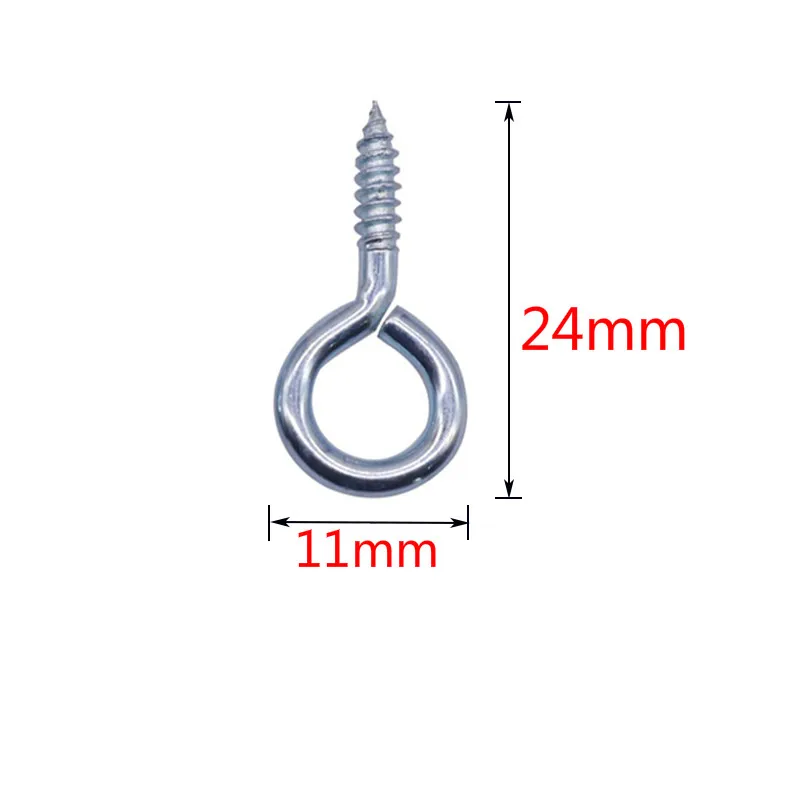 Metal Iron Eye Screws Bolt Screw Wire Eye Lag Hardware Accessory 500/ 300/ 200/ 100/ 50pcs