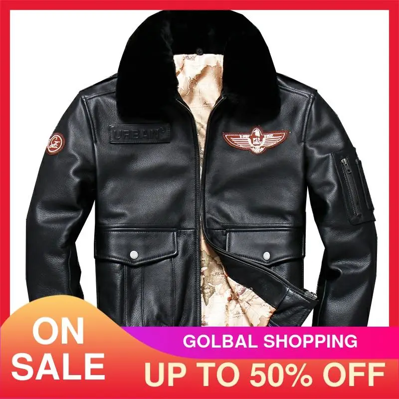 2020 Blakc для мужчин Военная Униформа пилот кожаная куртка размера плюс XXXXXL