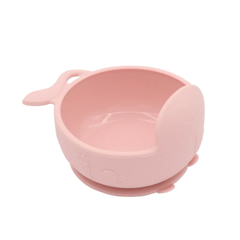 Кормления силиконовая вакуумной детской Формочки различных vajillas platos детская ventosa pratos детское питание prato миска для еды электро-dzieci - Цвет: Pink