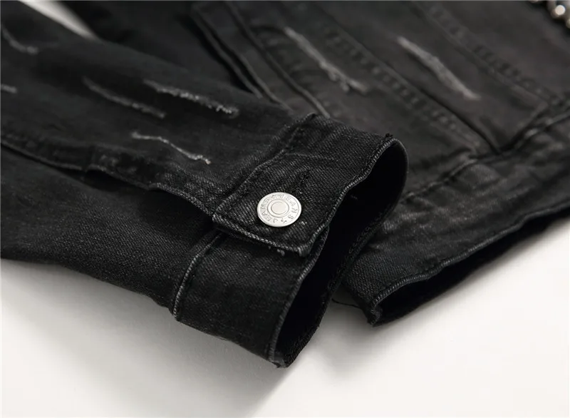 Men's Hip Hop Printed Denim Jackets Fashion Badge Patchwork Jackets Coats For Male Outwear Brand Designer  (6)