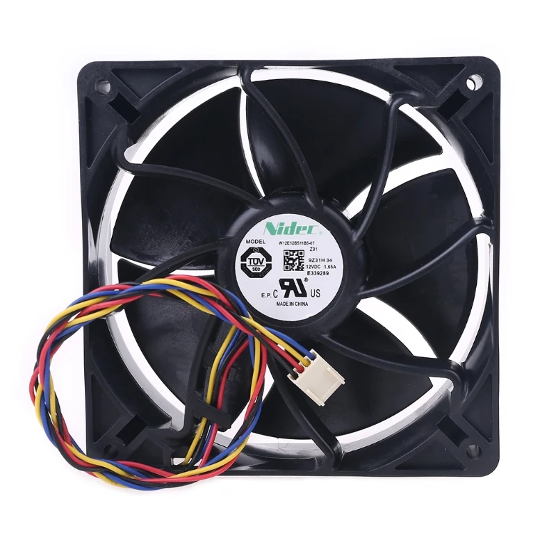 W12E12BS11B5-57 For Nidec 12038 DC12V 1.65A PWM Cooling Fan 12cm 6000RPM Ant S7 S9 fan 4wire BTC | Компьютеры и офис