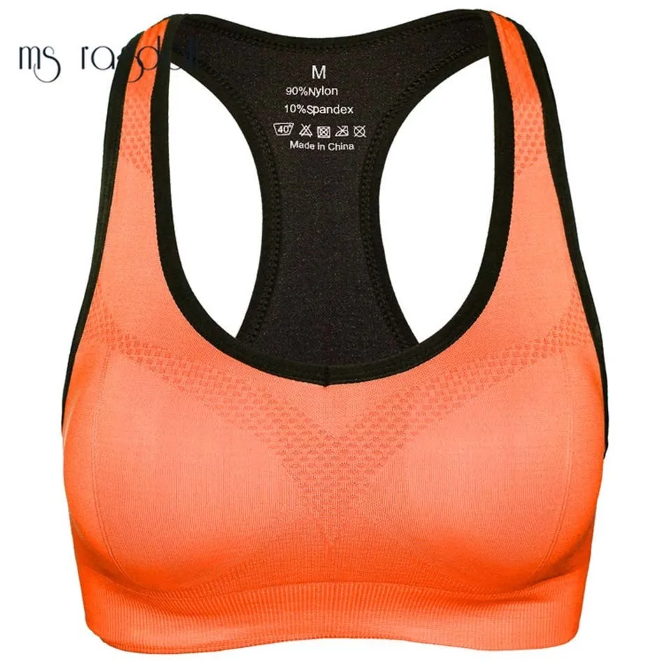 Orange MS, Ragdoll, профессиональная майка, Deportivo Mujer, для спортзала, фитнеса, бега, Спортивный бюстгальтер, Спортивный женский бесшовный жилет с подкладкой - Цвет: Orange