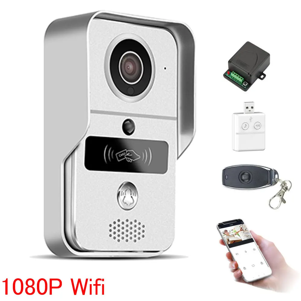 Wireless 1080P WiFi Video Doorbell Smart Phone Door Ring Intercom Security Camera Bell Support Remote unlock Wireless 1080P WiFi Video Doorbell Smart Phone Door Ring Intercom Security Camera Bell Support Remote unlock