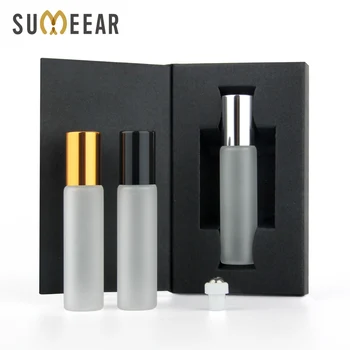 

20 Pieces10ml Mini Roll On Essential Oil Bottles Packing box Frosted Glass Bottle Empty Perfume bottle
