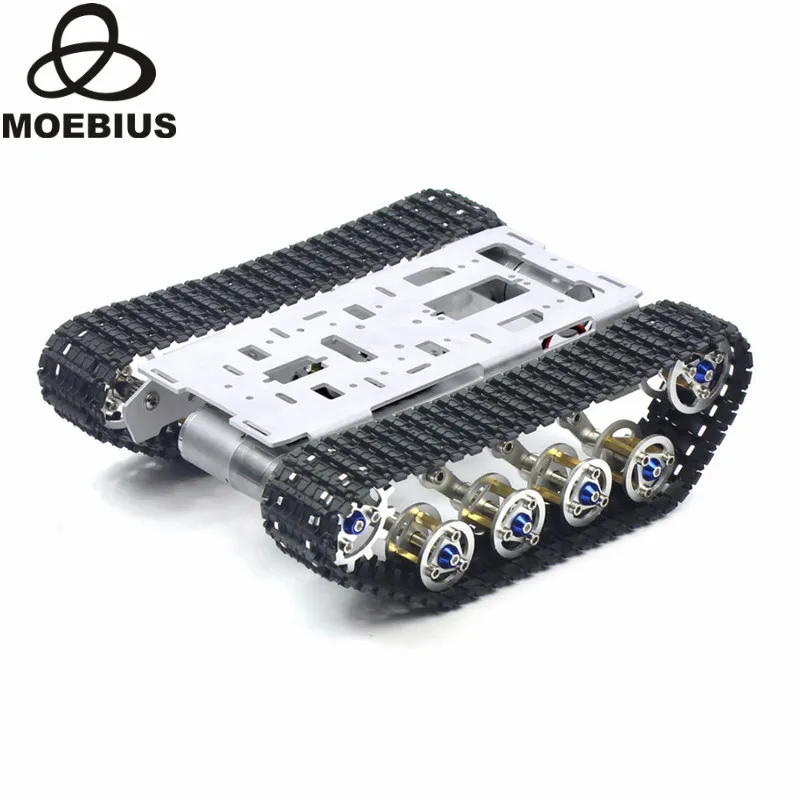 Shock Absorbed Tracked Tank Chassis DIY Smart Car Kit Arduino Remote Robot Platform DIY Robot Parts Education Stem Toy