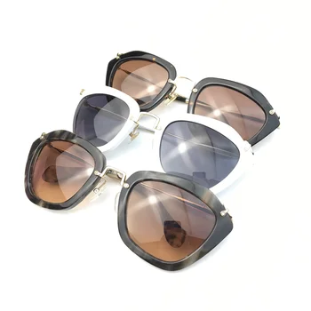 

high quality Men Sunglasses Large square frame Fashion white Women's glasses Gradient gray lenses Anti-UV400