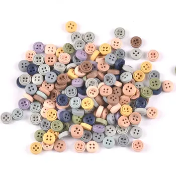 

100pcs 9mm/10mm Mixed Wooden decorative Buttons For Sewing clothing Scrapbooking Crafts home decor MT2519