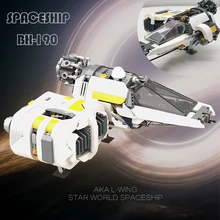 

MOC Star Space Battle BH-190 Also Known As L-WING Spaceship Aircraft Building Block Toy Model Aerospace Model Toys for Boys Gift