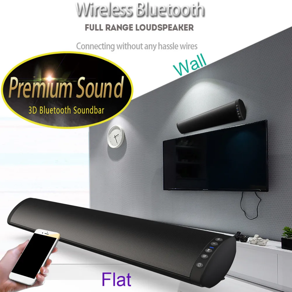 Беспроводной динамик Саундбар 3D стерео объемный звук Bluetooth динамик s для ТВ домашнего кинотеатра с пультом дистанционного управления