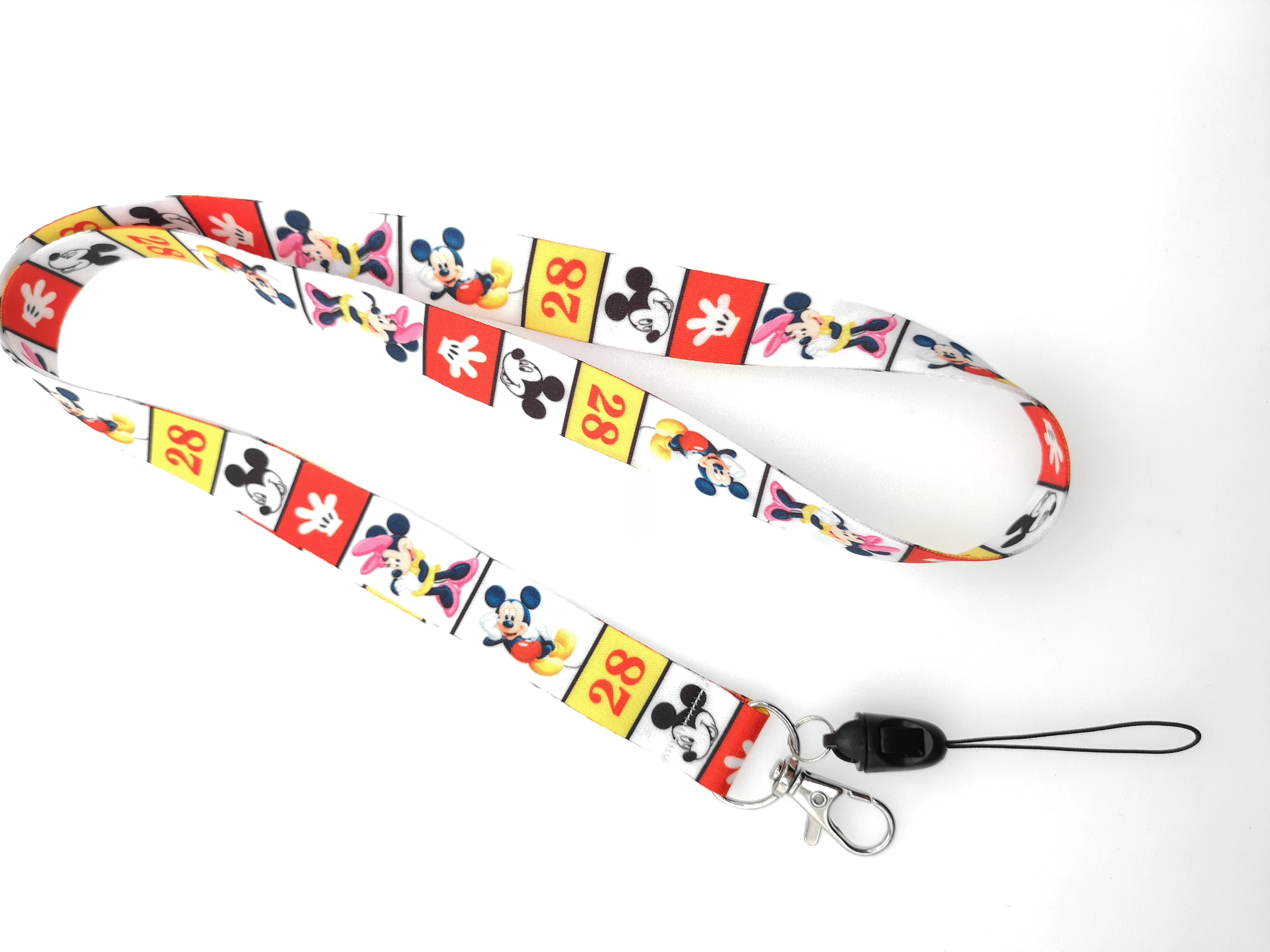 

10pcs/20pcs/50pcs/100pcs new mickey cartoon lanyard Neck Strap Lanyard Mobile Phone Key Chain ID Badge Key Chain
