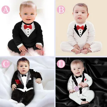 

Toddler Boys Gentleman Suit Long-sleeved Baby Jumpsuit Newborn Clothing Children's Casual Sets Infant Kids Clothes For 1 2 years
