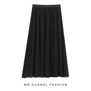 

to show thin spring/summer 2020 new female hip big a-line skirt pleated skirt hang down feeling students long skirt