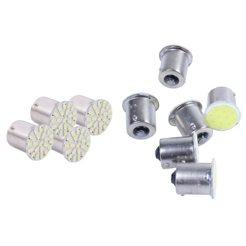 

4pcs 1156 BA15S P21W 1129 22 1206 SMD & 6pcs Car 1156 BA15S 382 P21W 12 COB SMD 2W LED Tail Signal Light Lamp Bulb
