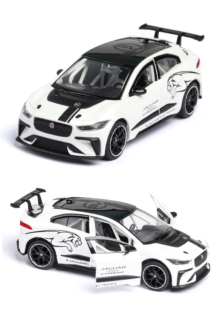 Новинка, 1:36, JAGUAR, I-PACE, литые под давлением, игрушечный автомобиль, оттягивающийся назад, Спортивная модель автомобиля, Супер гоночный подъемный хвост для детей, игрушечный автомобиль из сплава