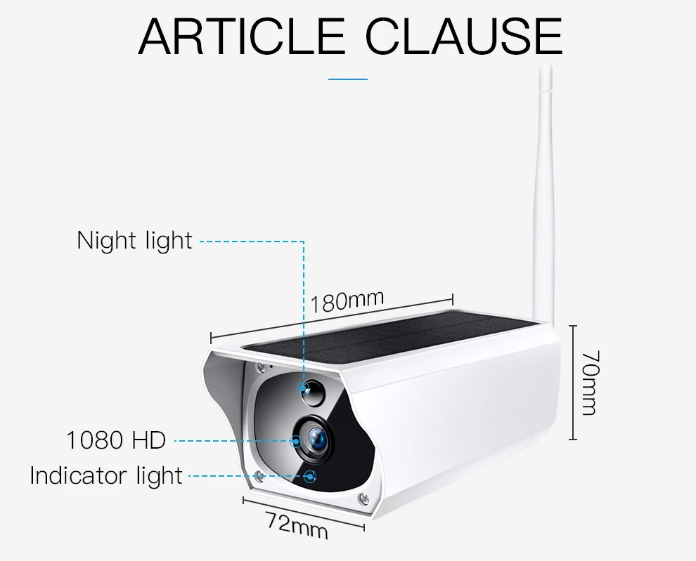FREDI 1080P Солнечная зарядка Беспроводная ip-камера WiFi Водонепроницаемая камера видеонаблюдения ИК ночного видения CCTV Камера
