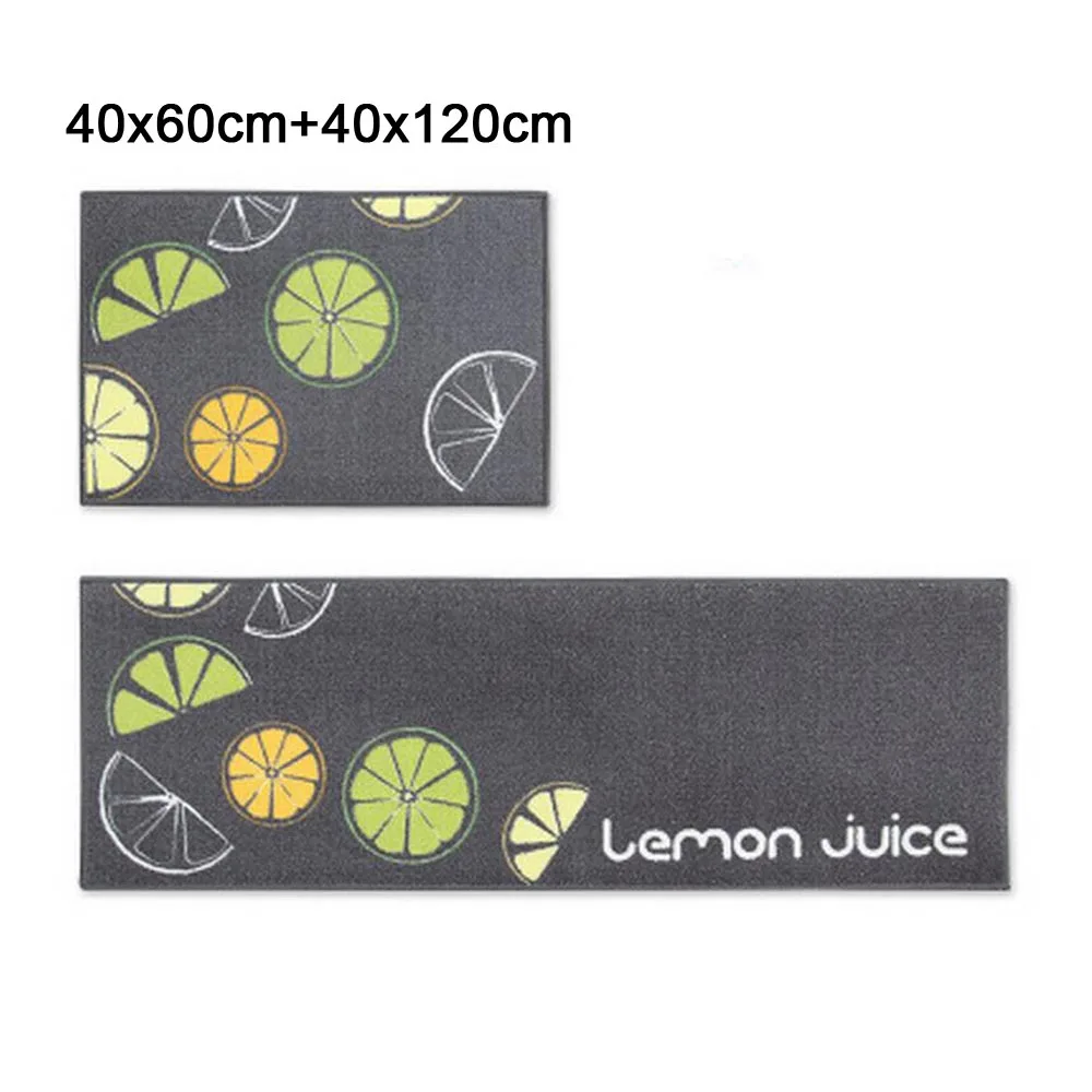 lemon 2pcs Противоскользящий коврик для дома и кухни, коврик для ванной комнаты, коврик для прихожей, балкона, сада, отеля, коврик для спальни, коврик для машинной стирки - Цвет: lemon 2pcs