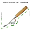 Wood Handle Stainless Steel Garden Weeder Hand Weeding Removal Cutter Dandelion Puller Tools Multifunction Weeder Transplant 2