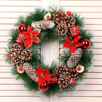 

New Year's wreath d-40 cm "Snow cones with mushrooms" 5036612