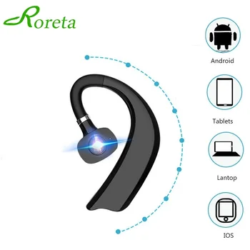 

Roreta Handsfree wireless headset Business Bluetooth headset With Mic Ear-Hook Noise reduction music Headphones For smart phones
