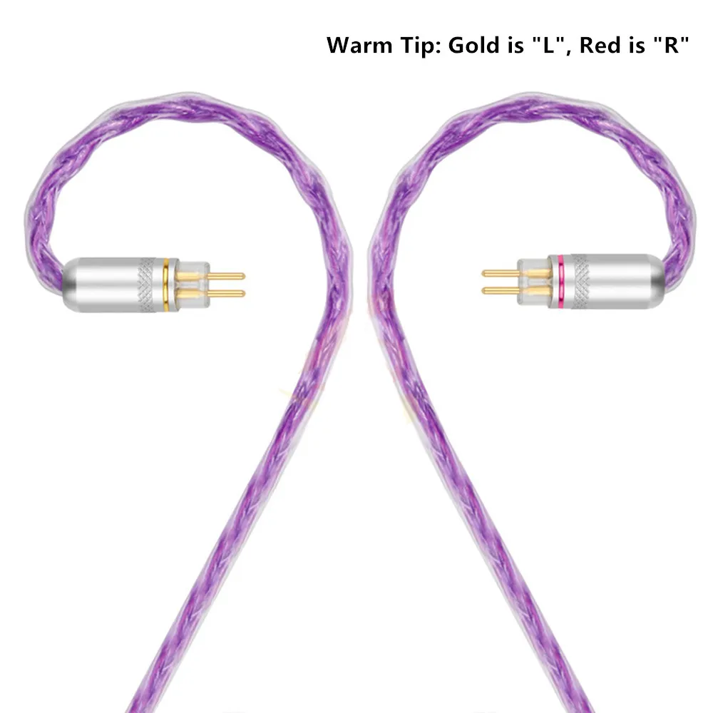 2PIN Earphone Jack Audio Connector For UM3X W4R UE18 HiFi Headset Gold Plated Plug Metal 0 78mm Pins Adapter 2 Pair