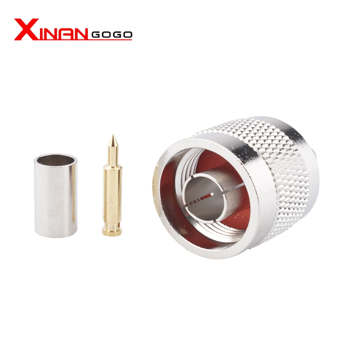 

10pcs/lot N Type Male plug Crimp RF Coaxial Connector for RG58 LMR195 RG400 RG142 LMR200 Cable