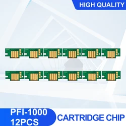 Puces à usage unique pour imprimante Canon PFI 1000 PFI1000, 12 pièces, Compatible avec imageprogramaf PRO 1000 PRO1000 