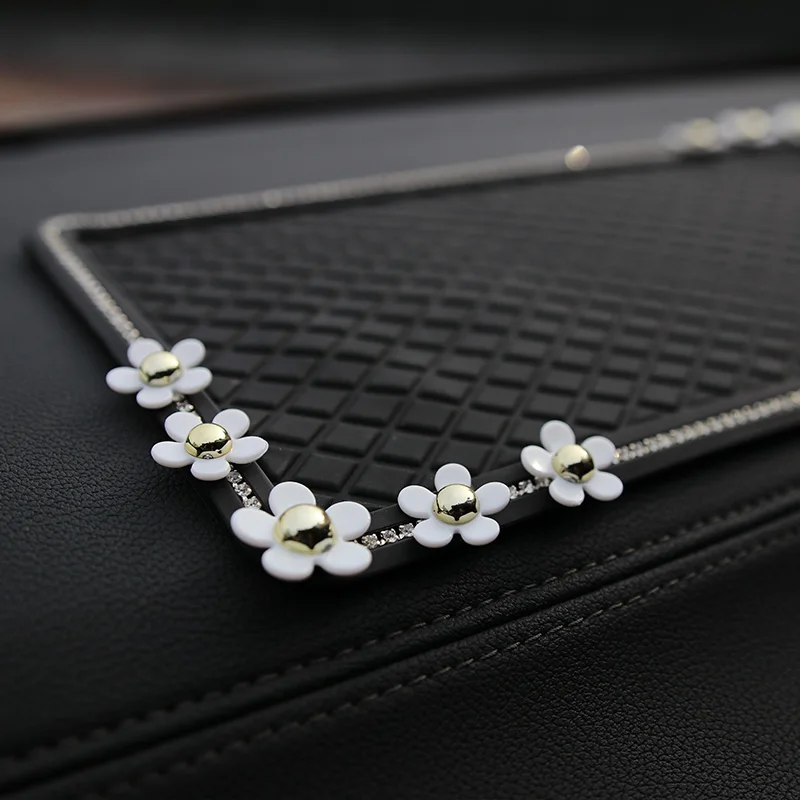 Diamond-Daisy-Flower-Anti-Slip-Mat-with-Crystal-Non-Slip-Pading-Car-Sticky-Dash-Board-Phone-Keys-Pad-2